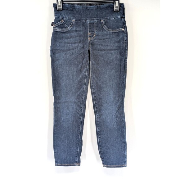 Rock & Republic Denim Rx Fever Pull On Slimming Skinny Ankle Dark Jeans Size 2 - Picture 1 of 9